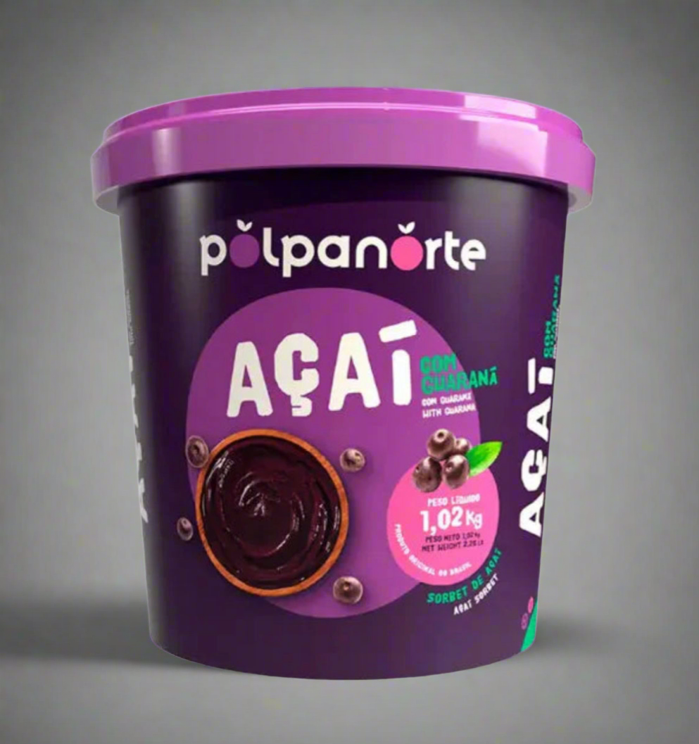 Acai Sorbet with Guarana 1.02kg (inc free Cold box). Polpanorte