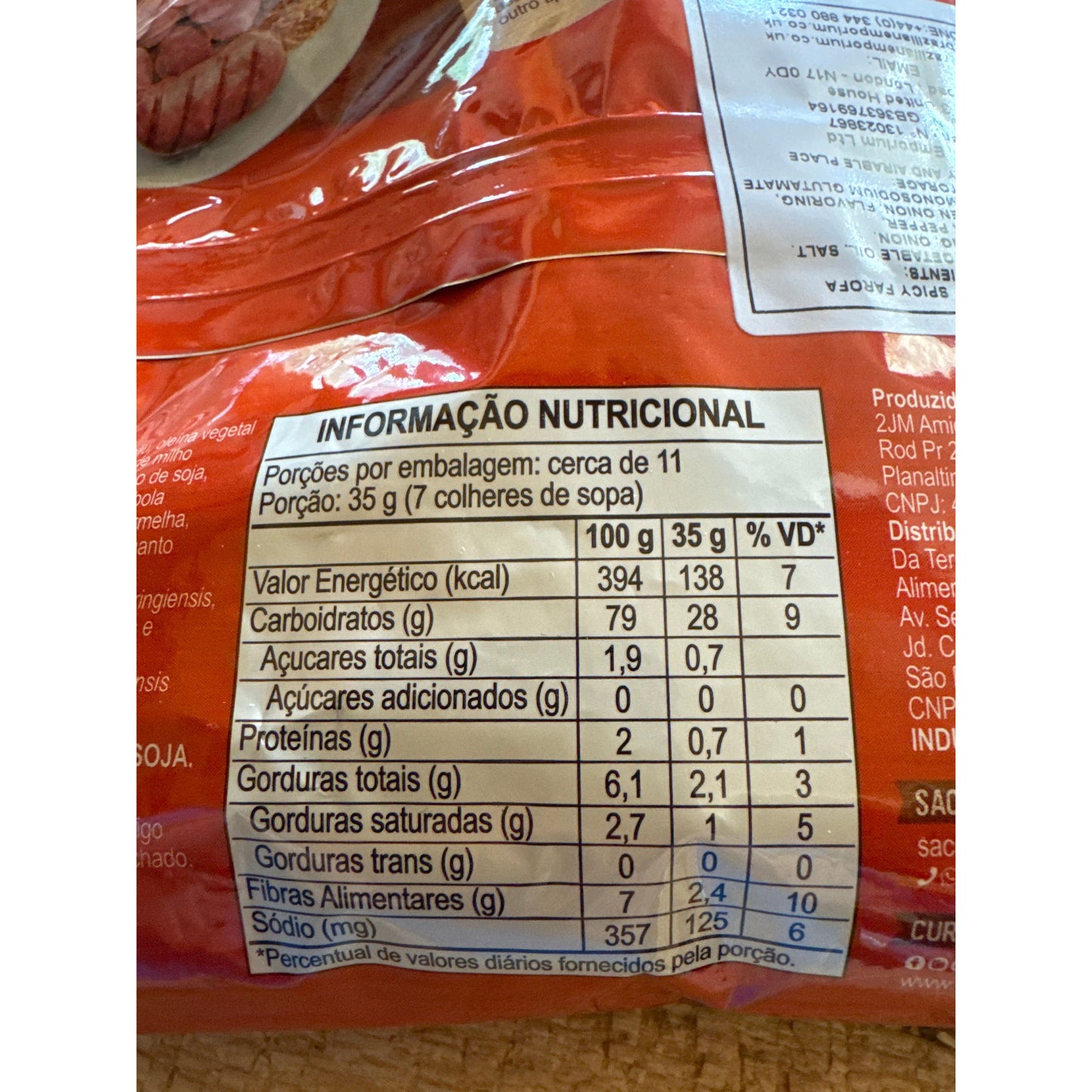 Da Terrinha farofa Apimentada 400g