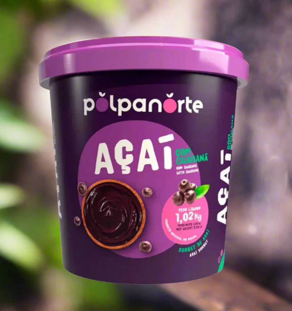Acai Sorbet with Guarana 1.02kg (inc free Cold box). Polpanorte