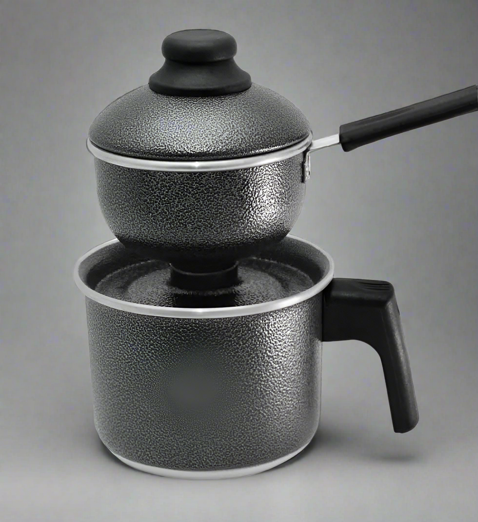 Cuscuzeira Black Enamel - Personal Size