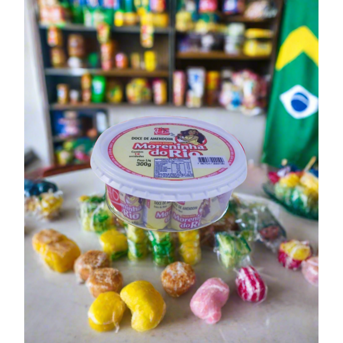 Pacoquinha Rolha Embrulhada  - Peanut sweet - 300gr - Moreninha de Rio