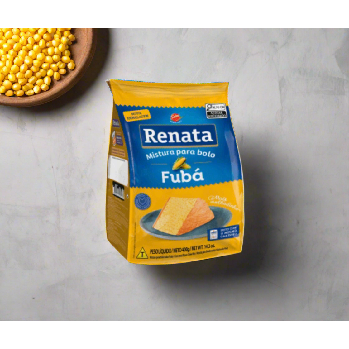 Corn Cake Mixture. Mistura p/Bolo Fuba Corn cake mix 400gr.