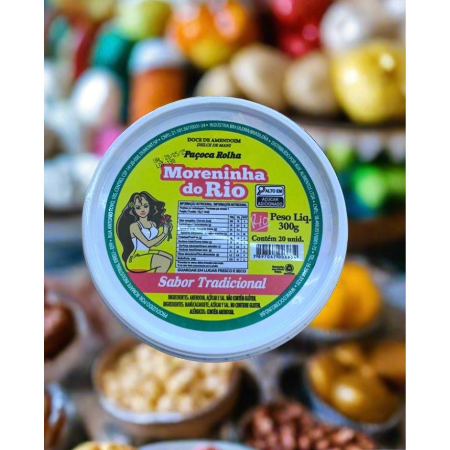 Pacoquinha Rolha Embrulhada  - Peanut sweet - 300gr - Moreninha de Rio