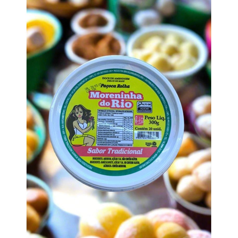Pacoquinha Rolha Embrulhada  - Peanut sweet - 300gr - Moreninha de Rio