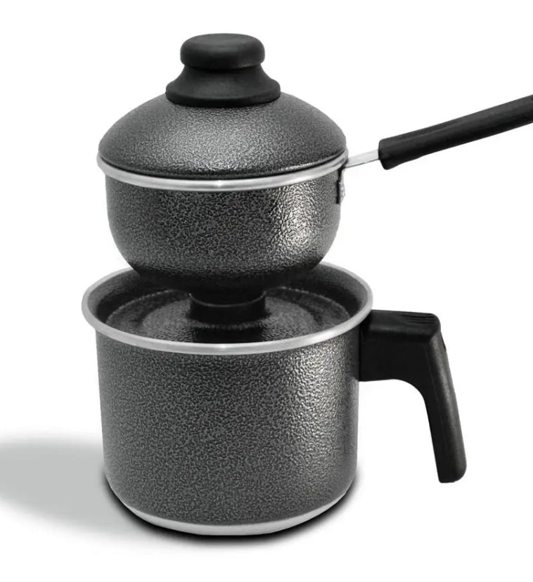 Cuscuzeira Black Enamel - Personal Size
