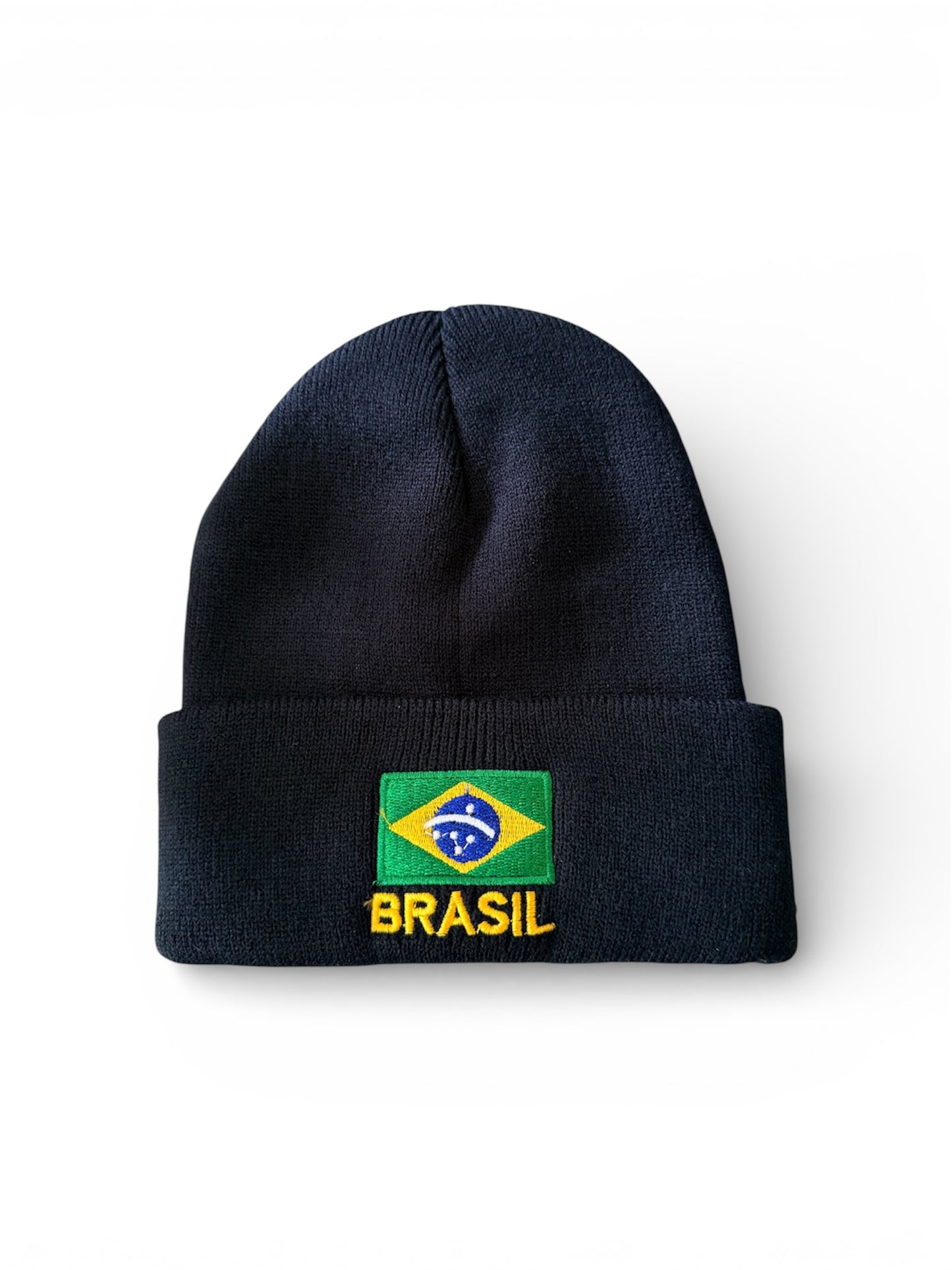 Beanie Hat - Embroidered Logo Brazil Black