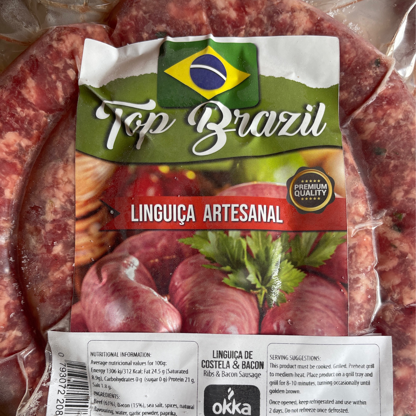 Linguicia Costela e Bacon Sausage Top Brazil