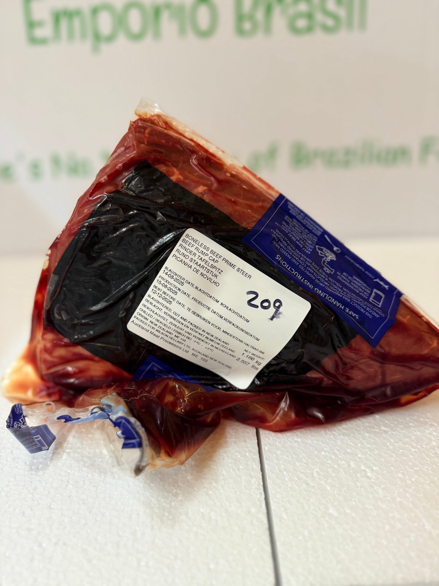 Hellaby Prime Steer Rump Cap Actual Piece 209 1.178 KG £19.97 /KG