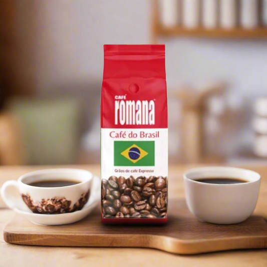 Brazilian Romana Coffee 1kg Beans (25 Free cups and lids)