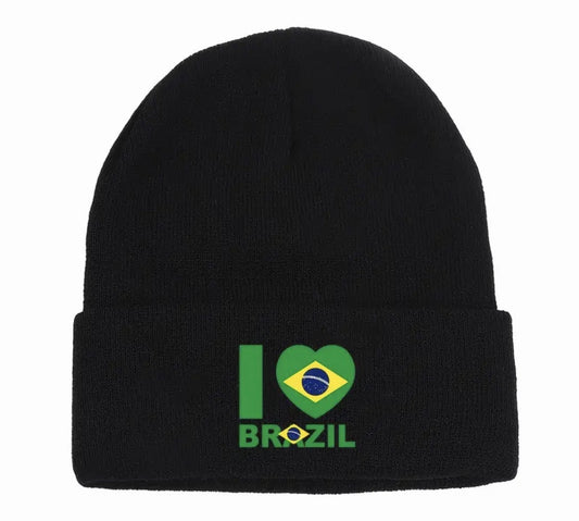 Beanie Hat - I Love Brazil