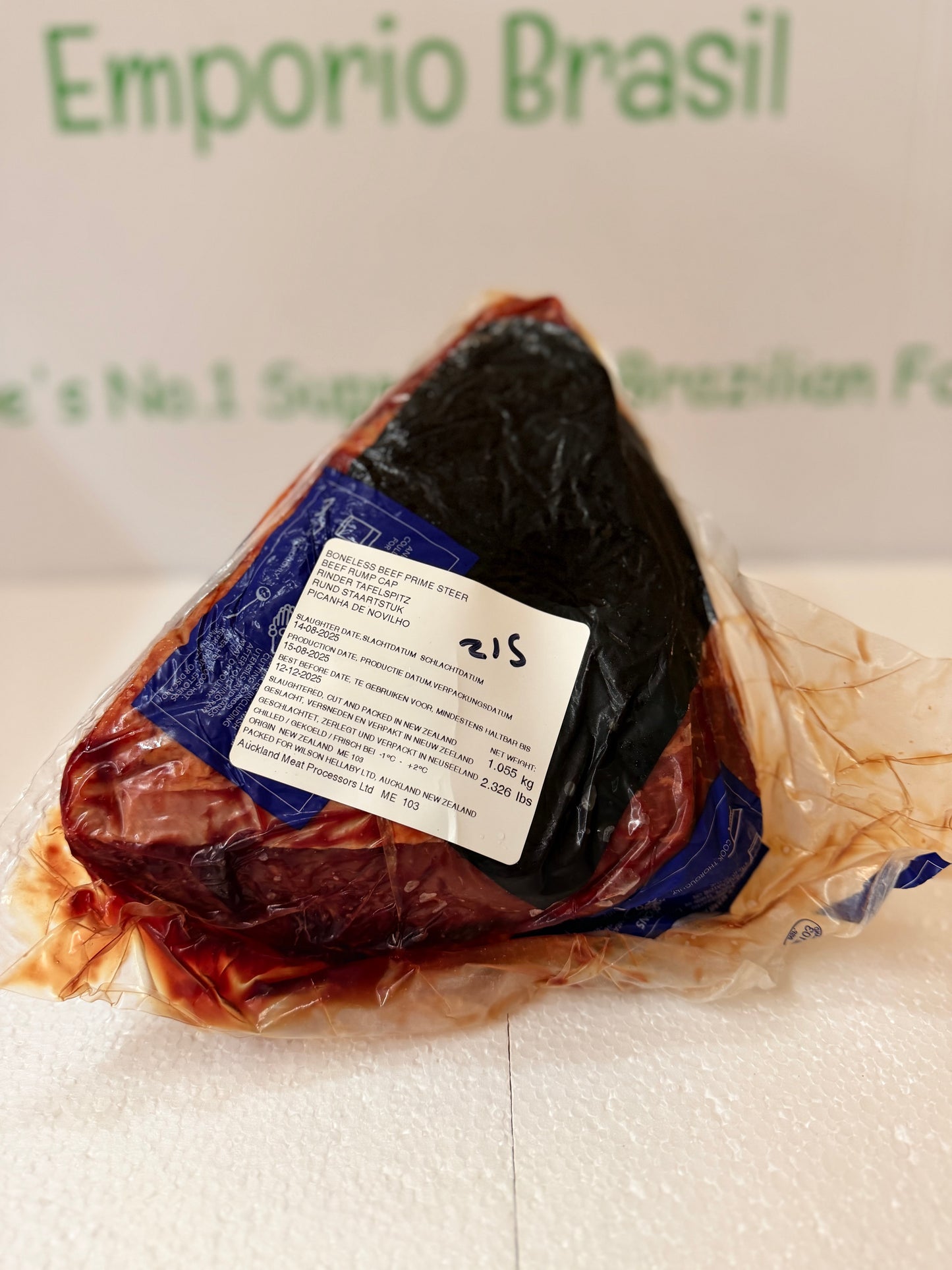 Hellaby Prime Steer Rump Cap Actual Piece 215 1.028 KG £19.97 /KG