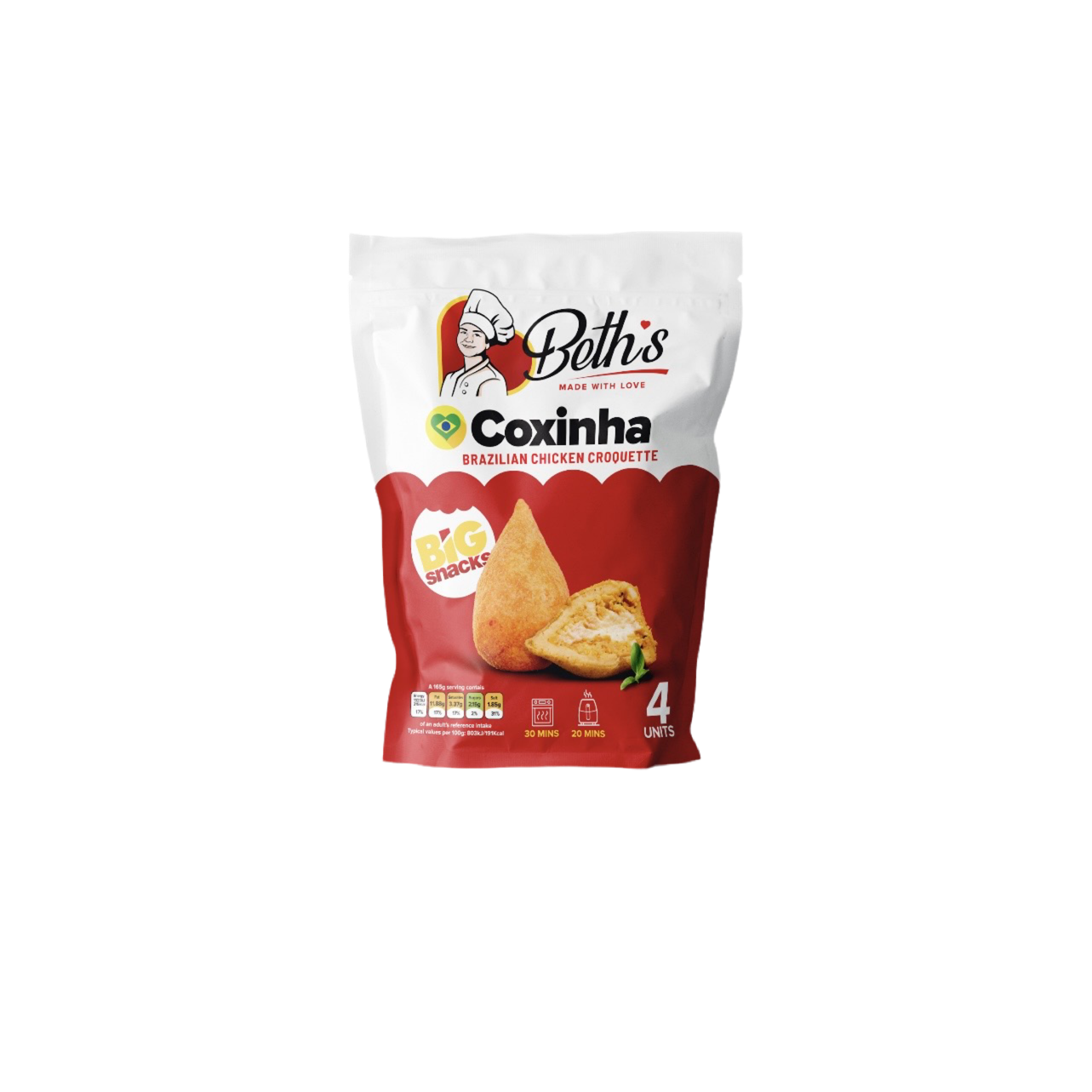 Beth's Coxinha with cheese Full Size (4 Pack)