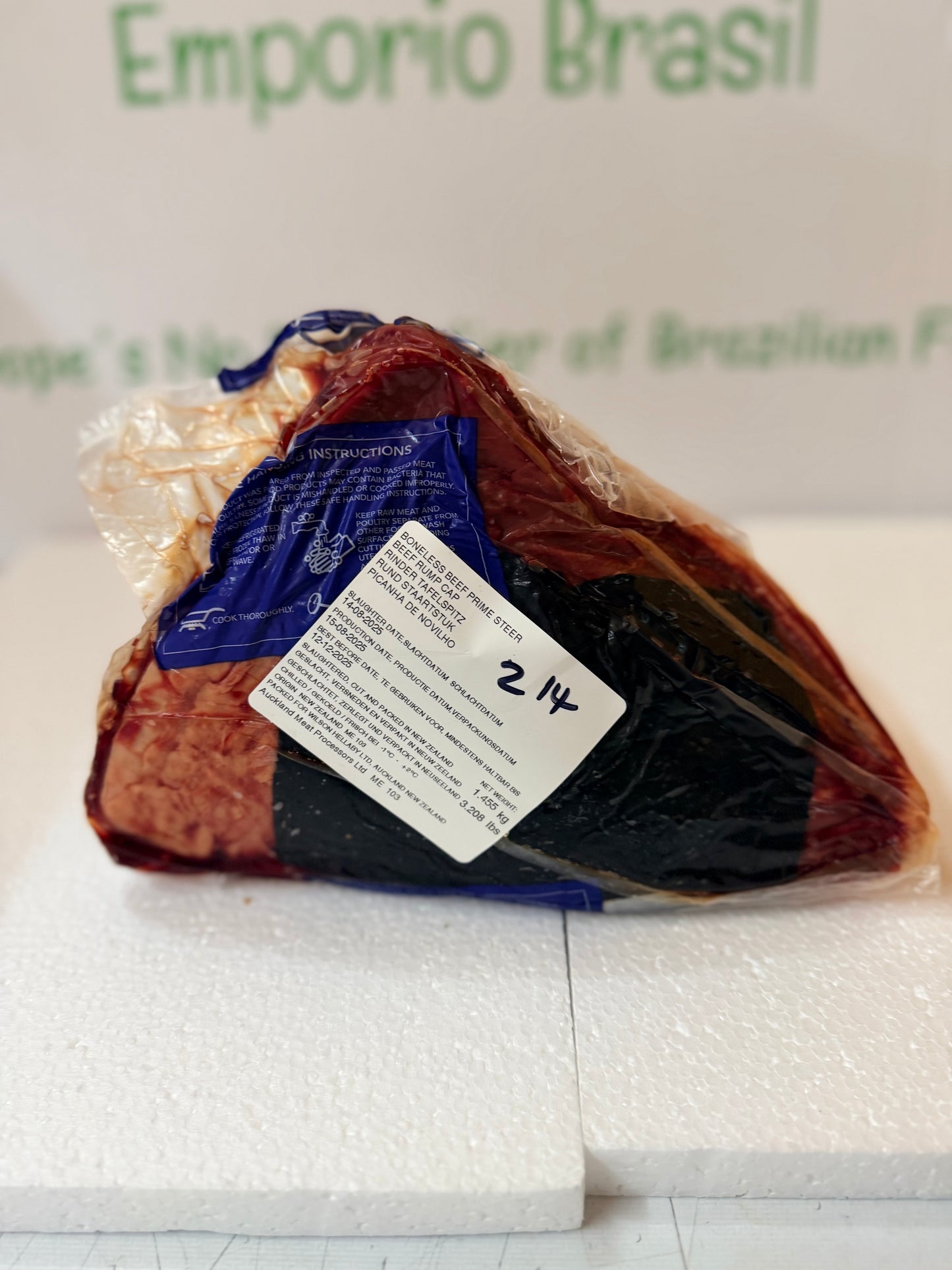 Hellaby Prime Steer Rump Cap Actual Piece 214 1.412 KG £19.97 /KG