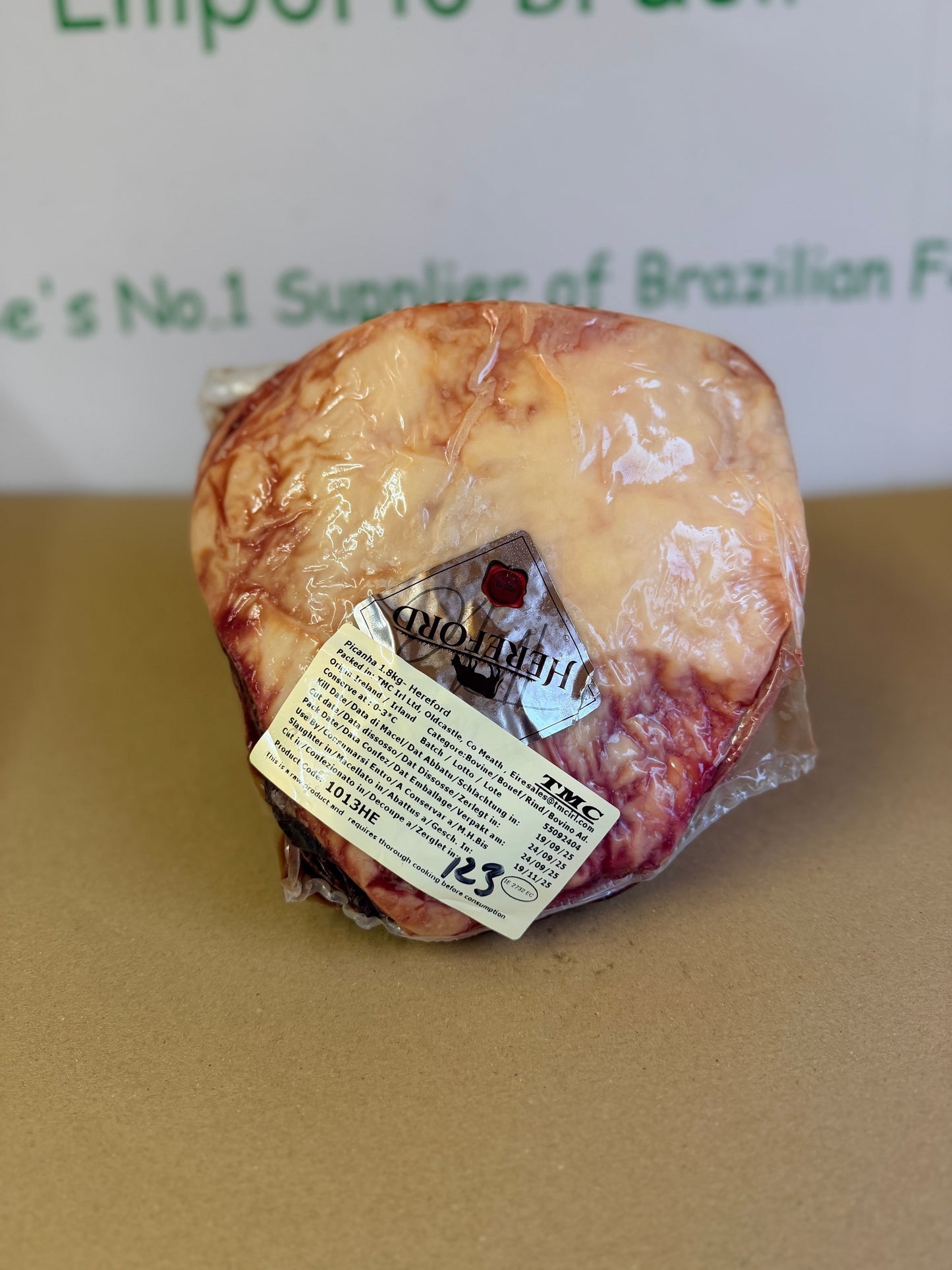 TMC Hereford Superieure Picanha Staartstuk Echt Stuk 123 1.728 KG £19.97 /KG