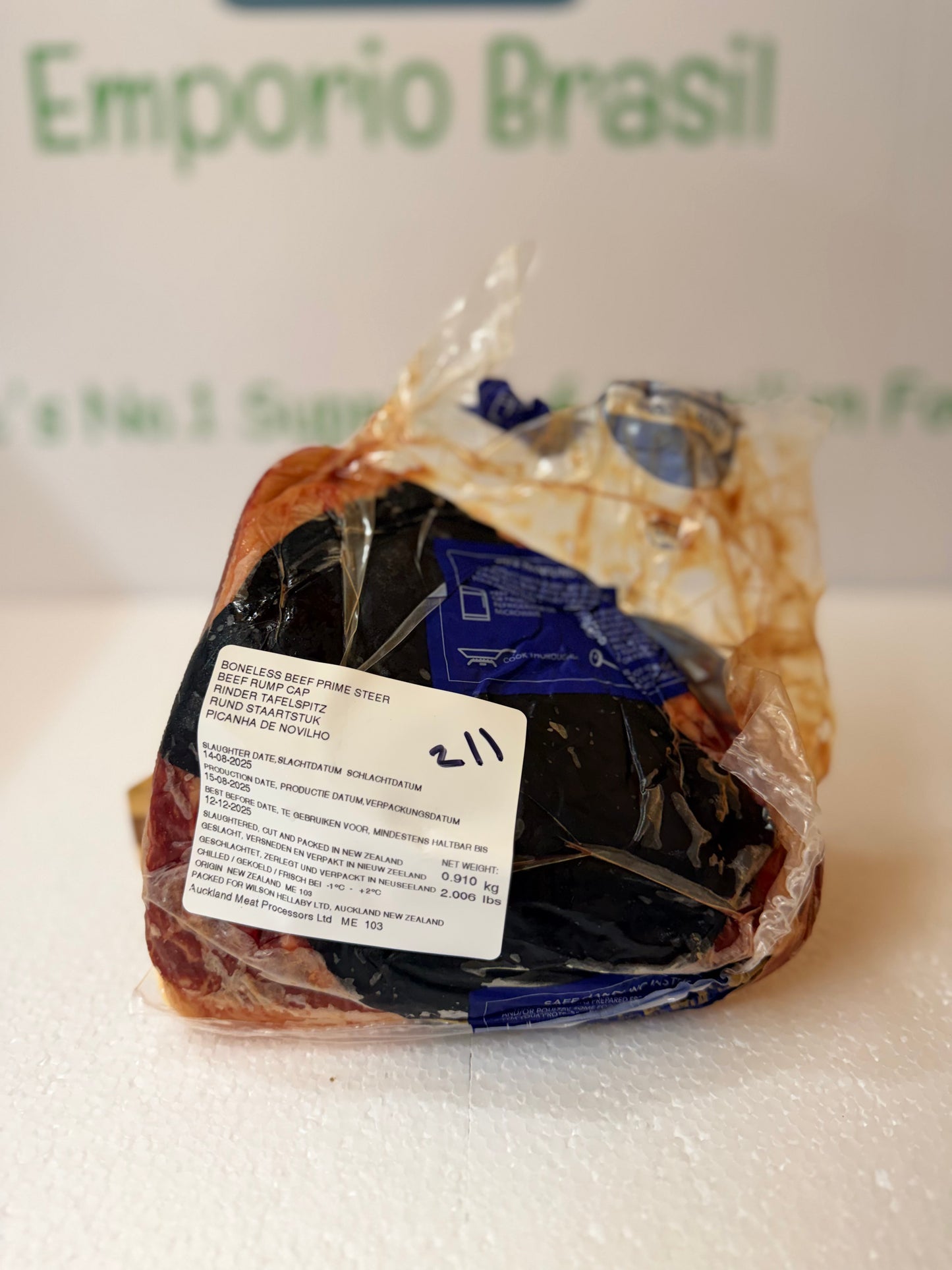 Hellaby Prime Steer Rump Cap Actual Piece 211 0.904 KG £19.97 /KG