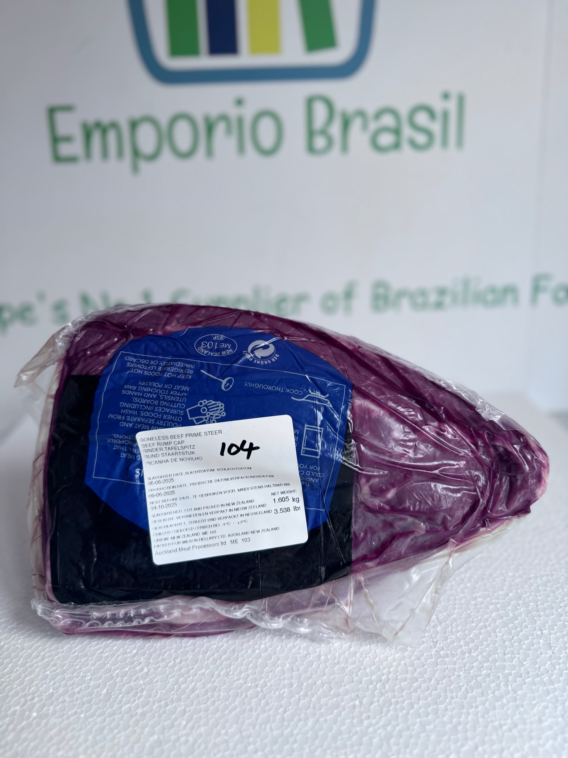 Picanha (NZ) Rump Cap Actual Piece 104 1.605 KG 20.47 /KG