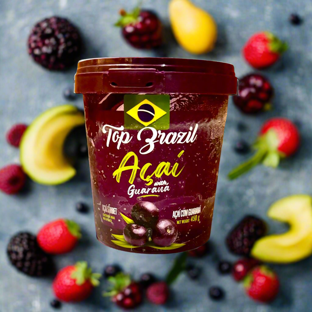 Acai Sorbet with Guarana 900g. (In Cold Box) Top Brazil