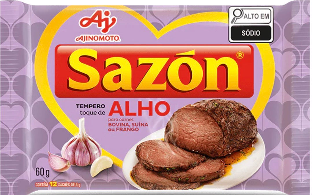 Sazon Tempero toque de Alho - bovina, suina ou frango 60g