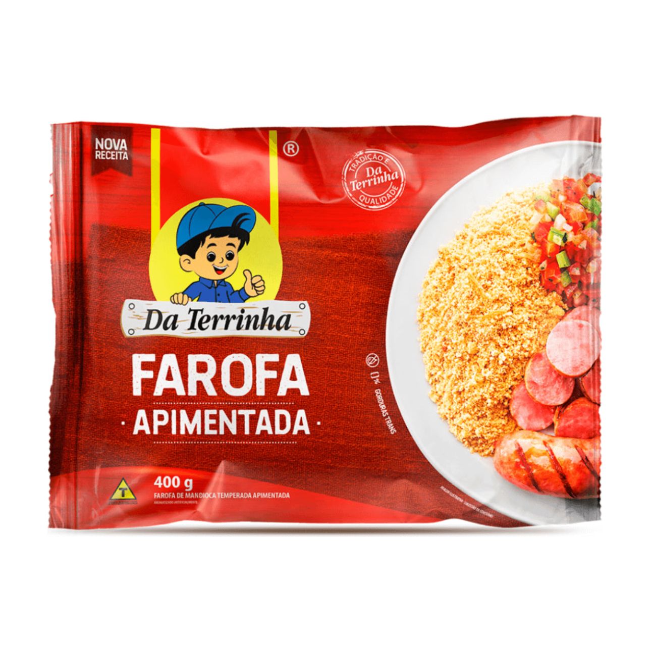 Da Terrinha farofa  Apimentada 400g