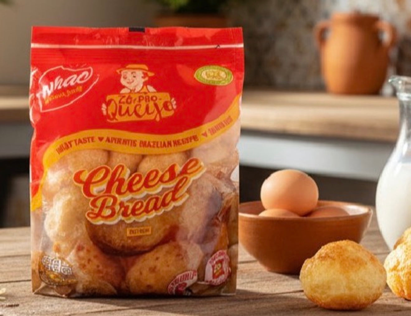 Pao De Queijo - Traditional Brazilian Cheese Bread Balls (60) From Ze! - Frozen Pack 1.5 kg