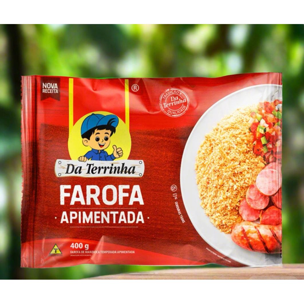 Da Terrinha farofa  Apimentada 400g