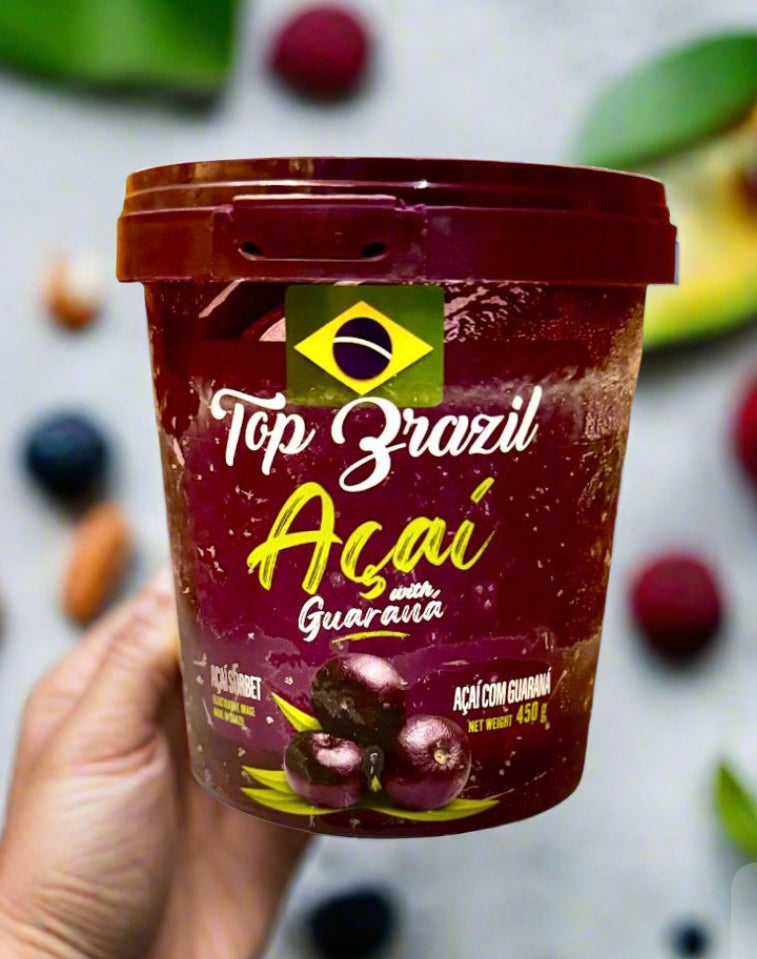 Acai Sorbet with Guarana 900g. (In Cold Box) Top Brazil