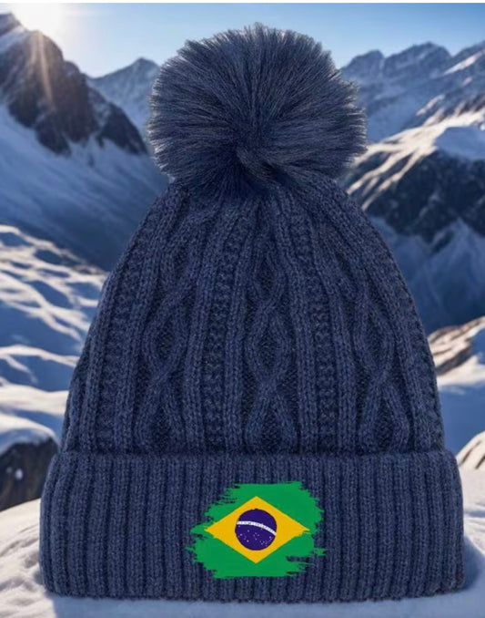 Luxury Woollen / Beanie Hat - Brazil Blue