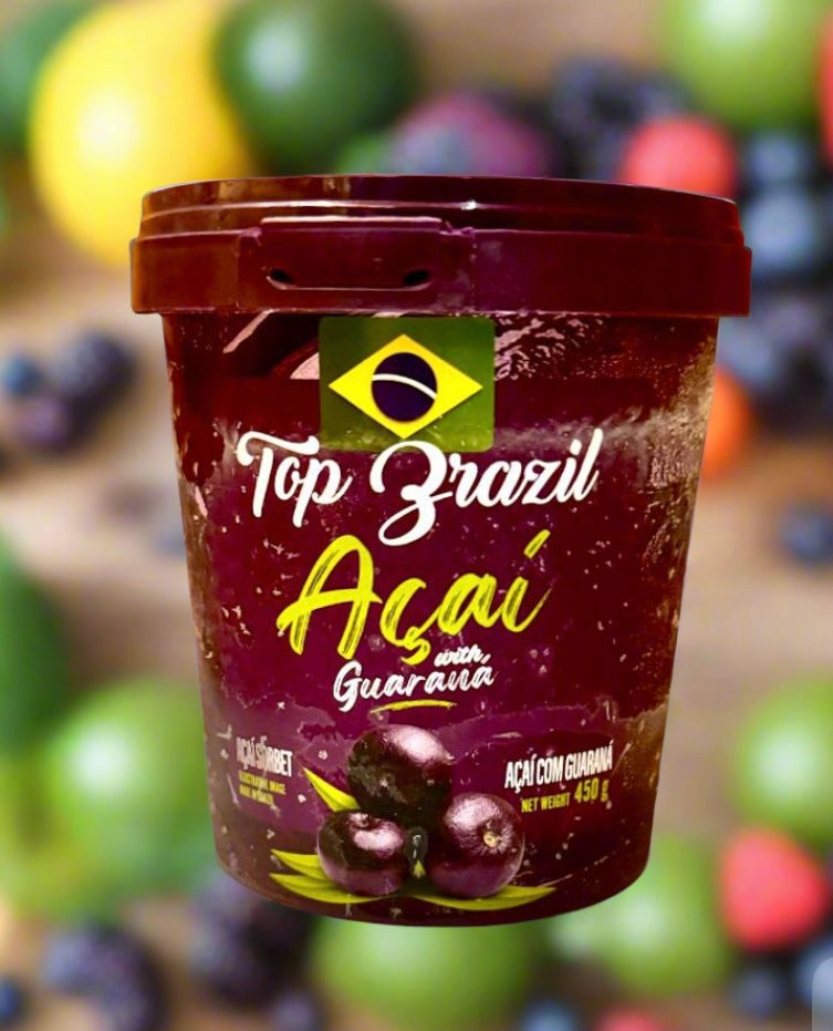 Acai Sorbet with Guarana 900g. (In Cold Box) Top Brazil