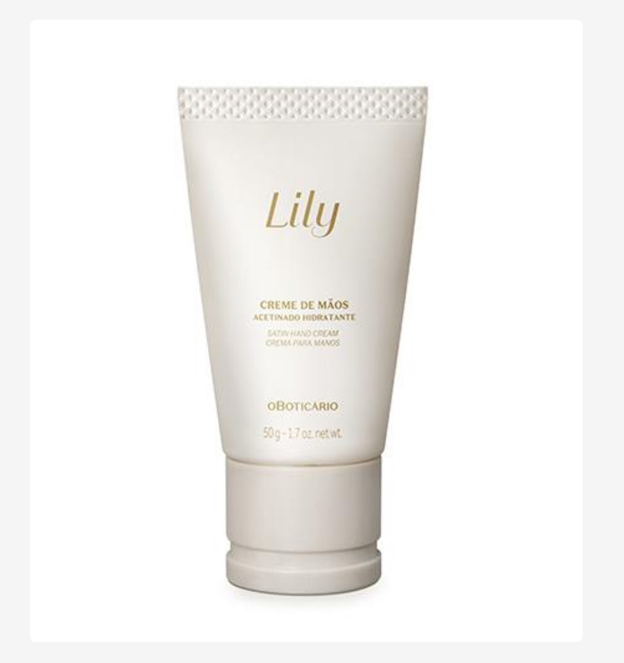 Lily creme de mãos O Boticário 50g