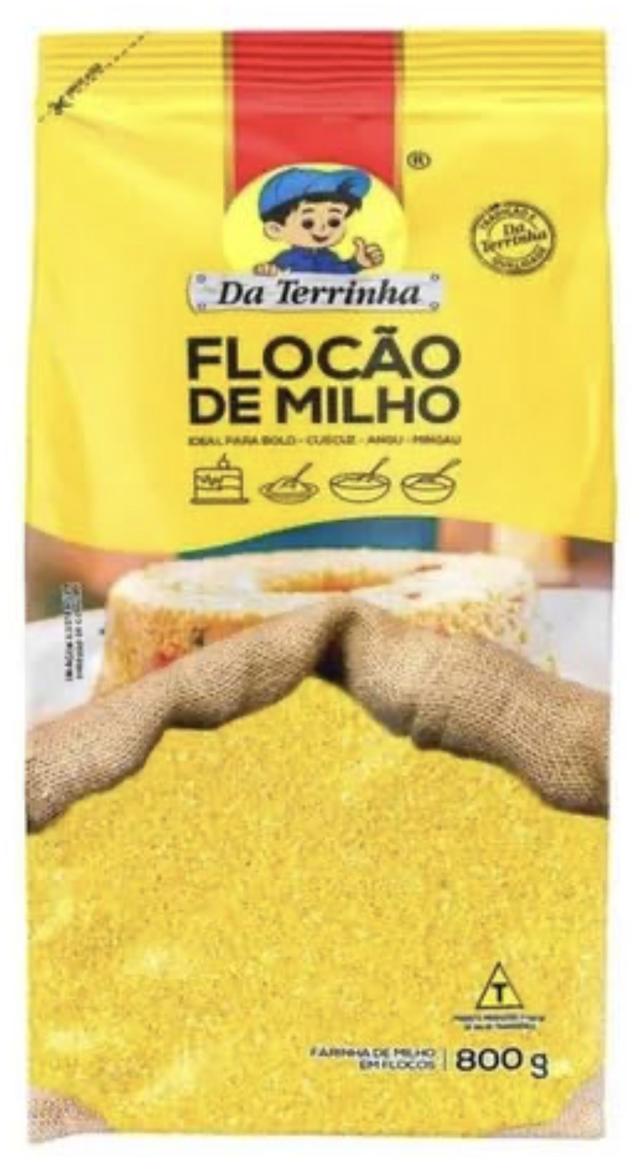Flocao De Milho 800g Da Terrinha
