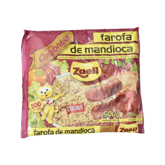Zaeli Farofa Pronta Calabresa/Cassava Mix Calabresa Flavour 500gr