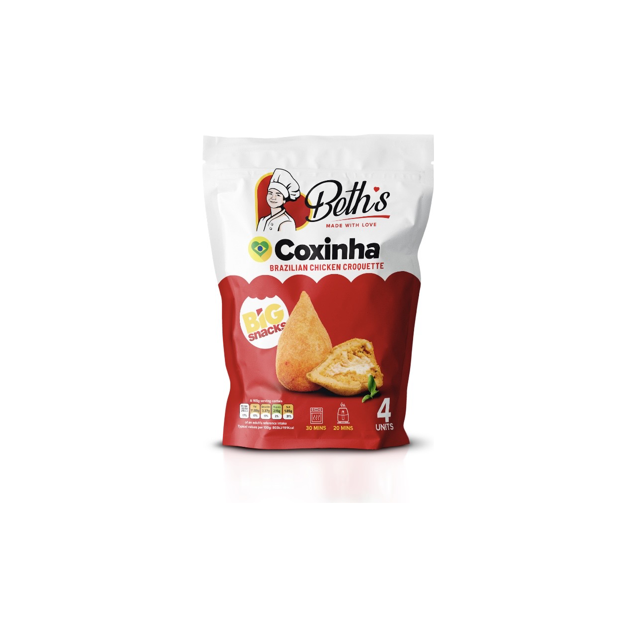 Beth's Coxinha with cheese Full Size (4 Pack)